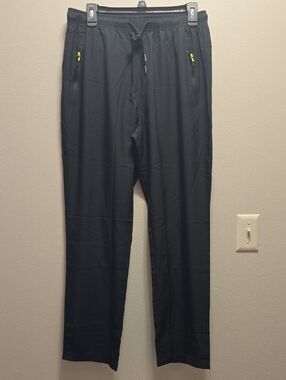 Men's Black Athletic Drawstring Pants